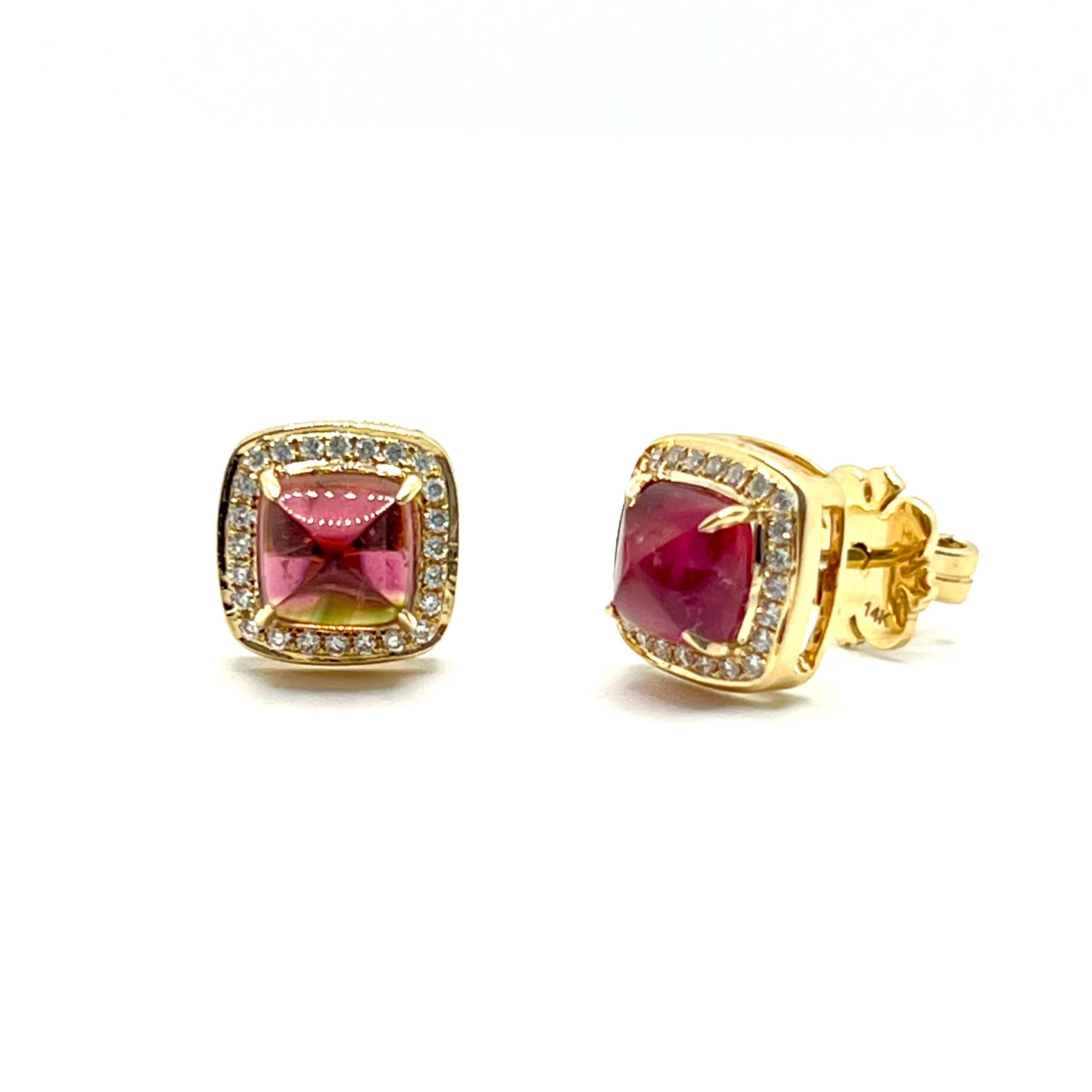 pink diamond earrings men