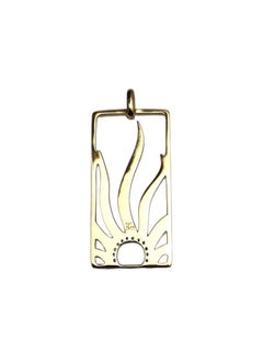 14K Yellow Gold Sun Pendant #25433