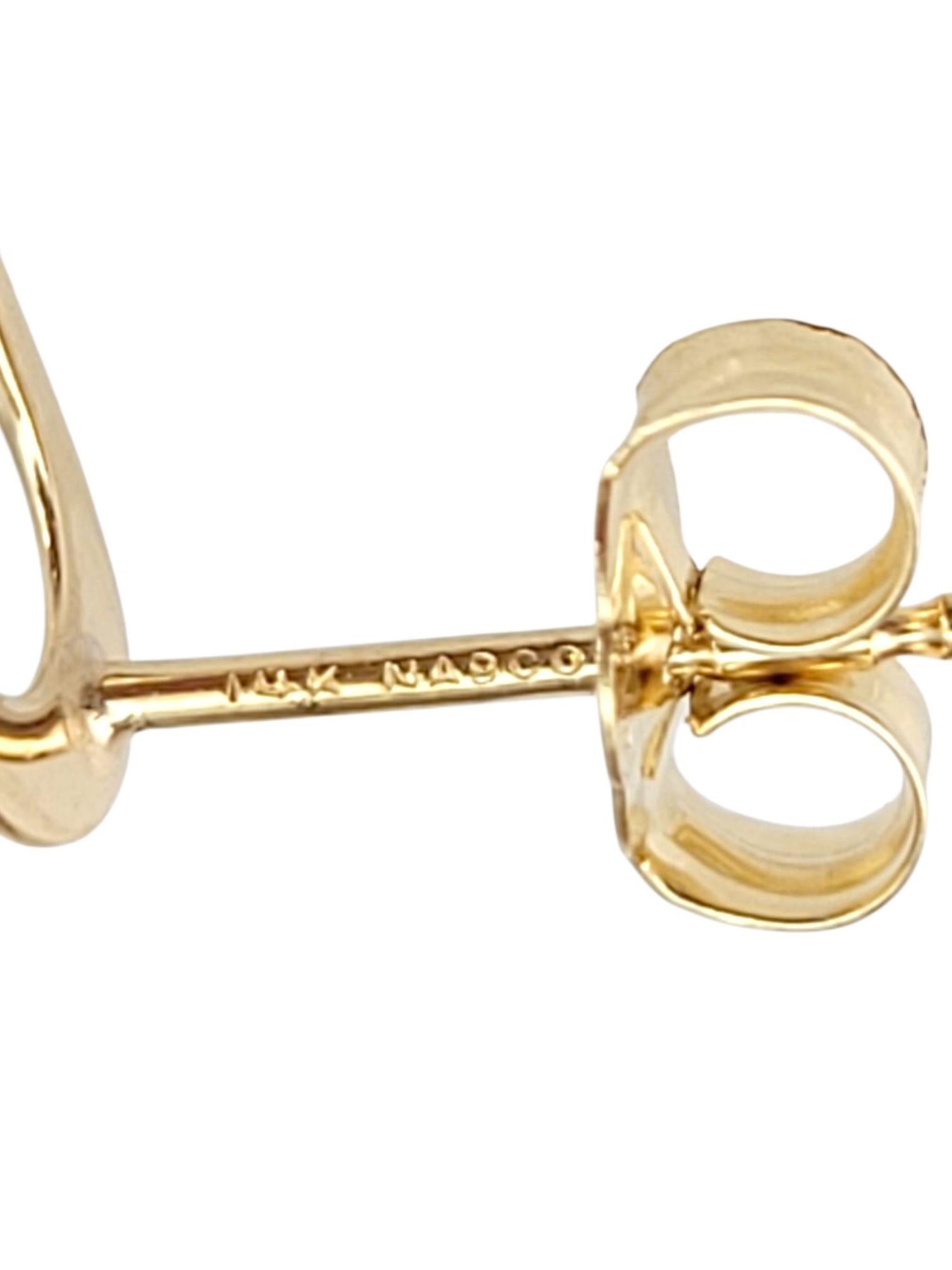 14K Yellow Gold Swirl Dangle Earrings #21727 Damen im Angebot