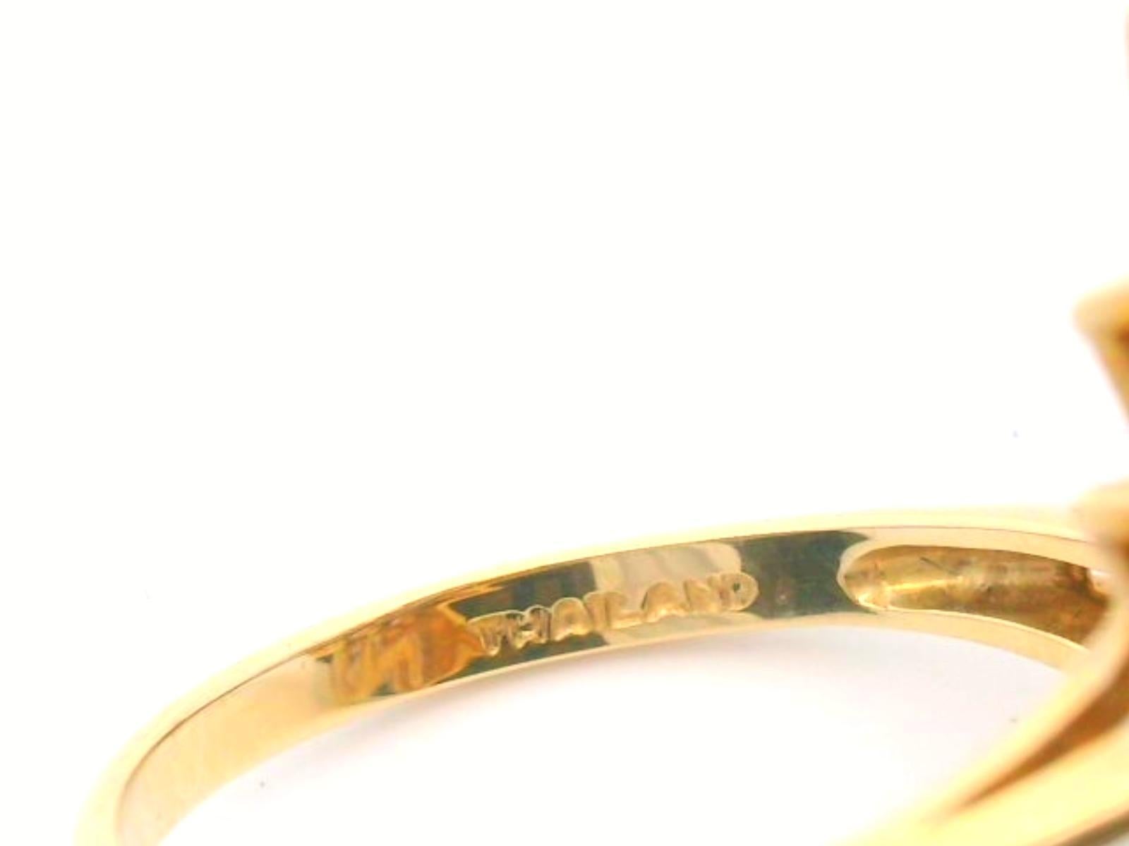 14k Gelbgold Tansanit Cluster-Ring im Angebot 4