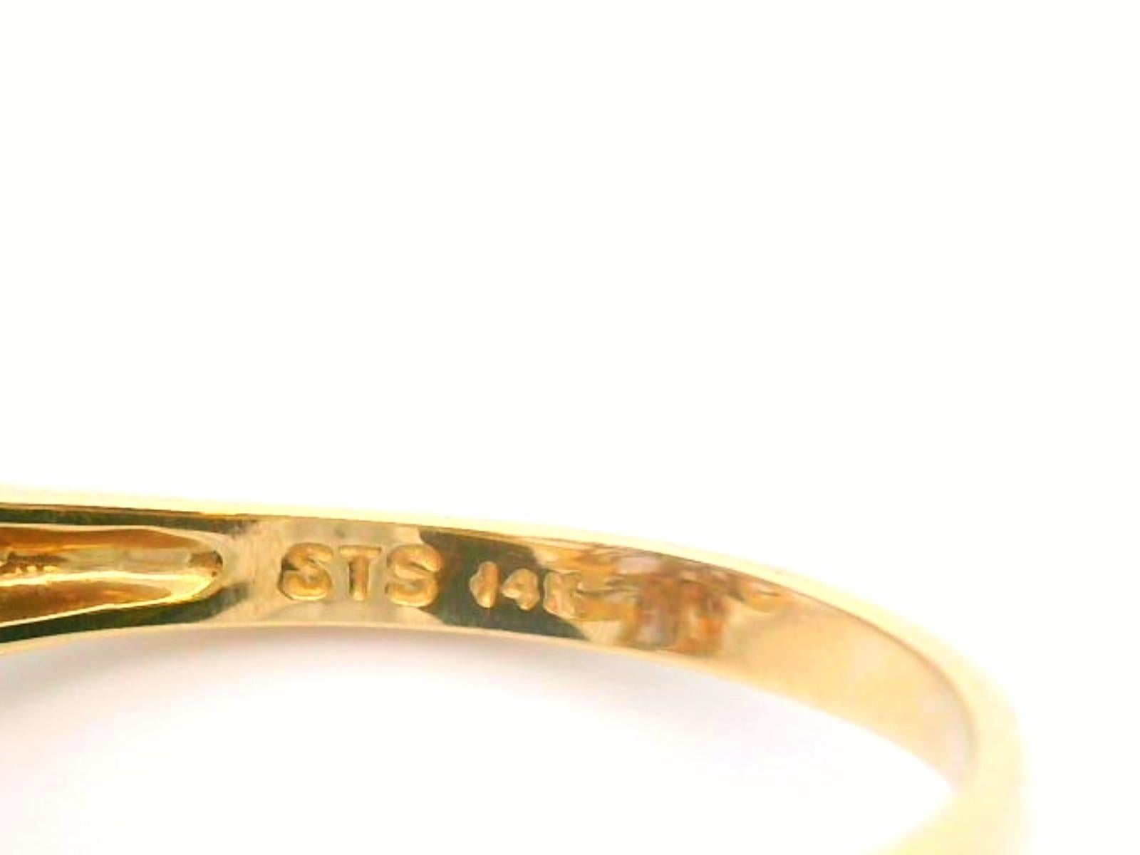 14k Gelbgold Tansanit Cluster-Ring im Angebot 3