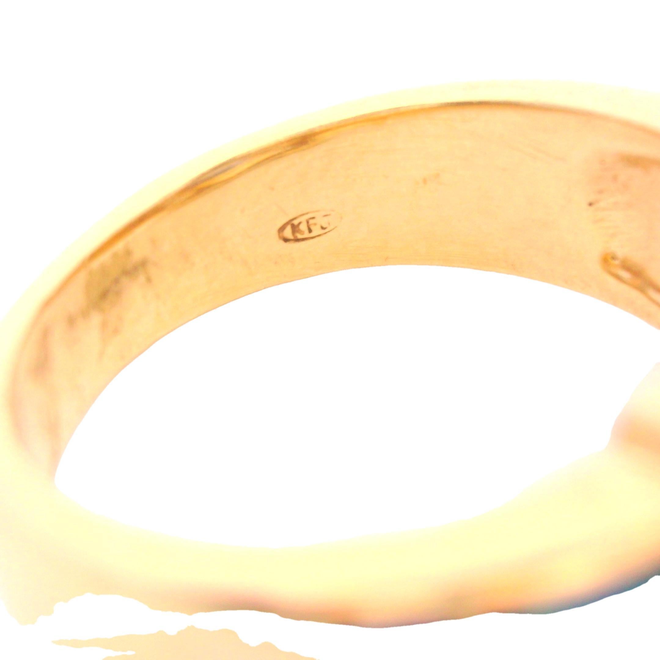14k Yellow Gold Tanzanite, Inlay Opal & Diamond Ring For Sale 5