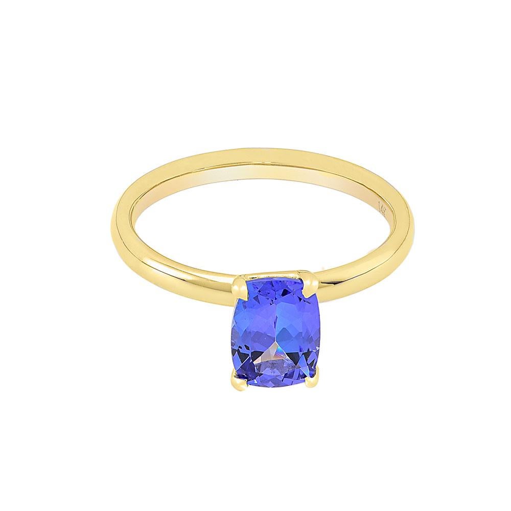 For Sale:  14k Yellow Gold Tanzanite Ring 2