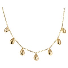 Collier en or jaune 14K avec pendentif en forme de goutte de 0,48 carat de diamant Bijoux de luxe