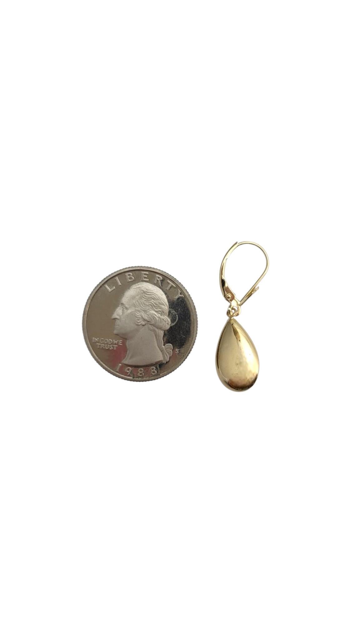 Women's 14K Yellow Gold Teardrop Dangle Earrings #22325 For Sale