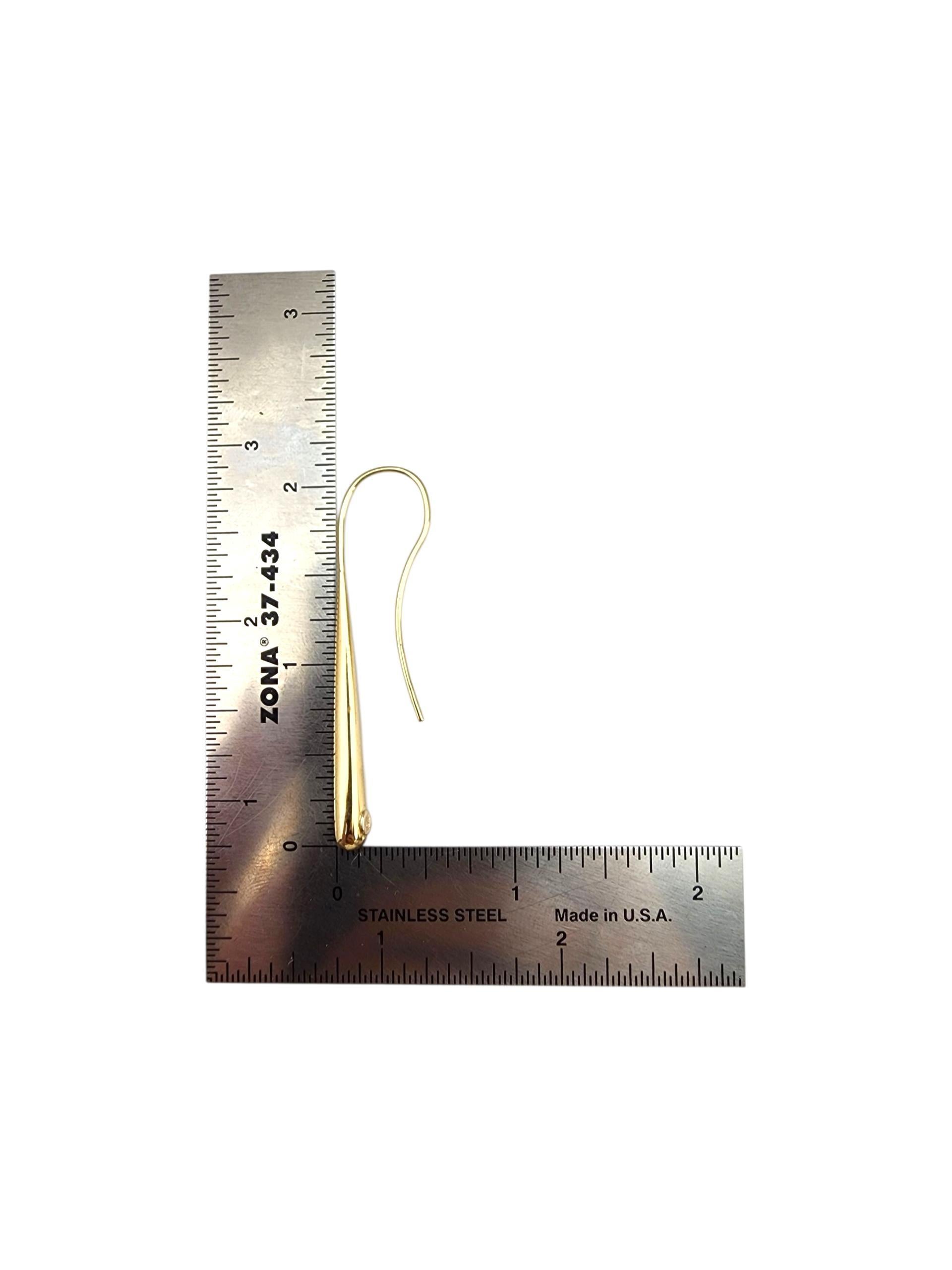 14k Yellow Gold Teardrop Dangle Earrings #22721 For Sale 1