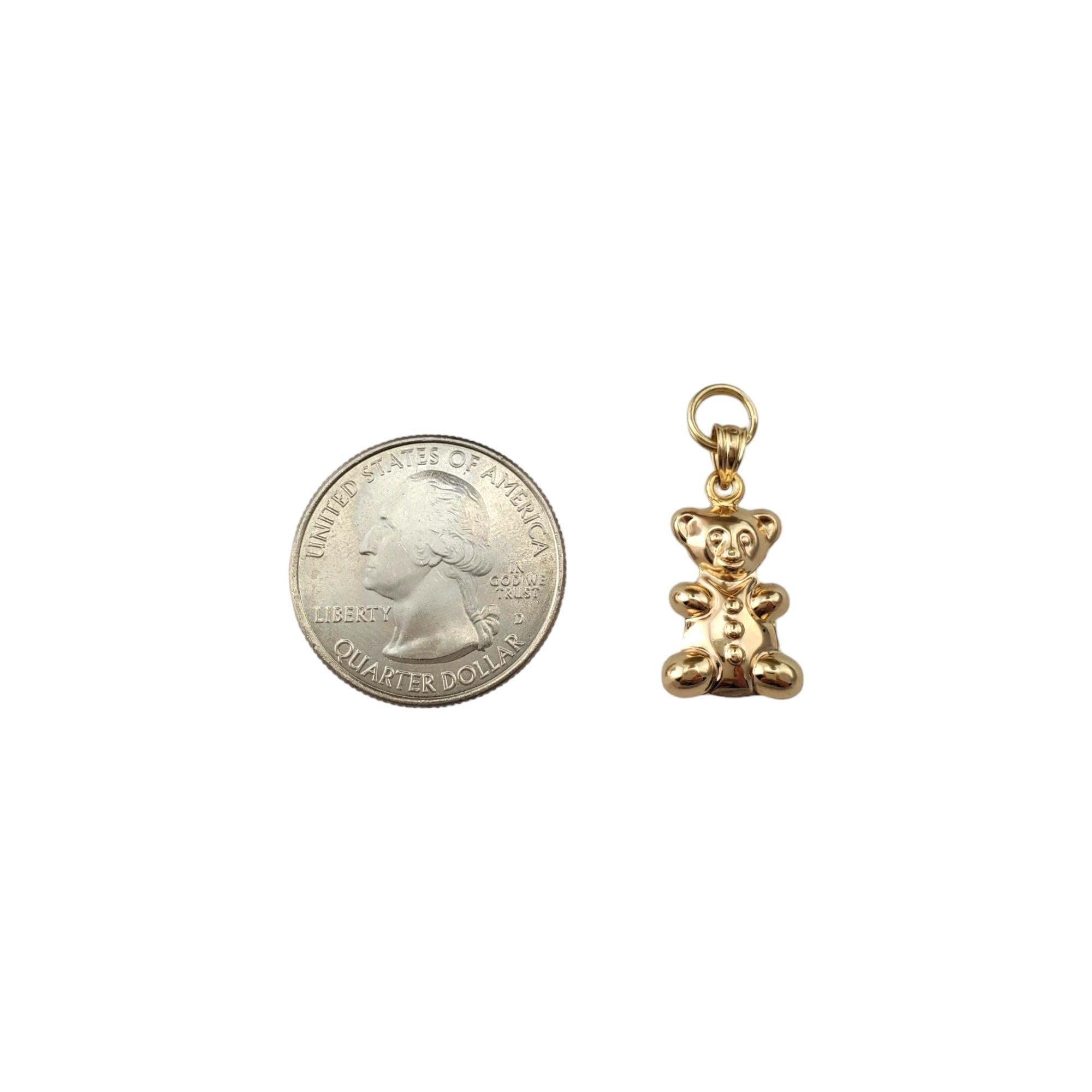14K Yellow Gold Teddy Bear Charm #17447 In Good Condition In Washington Depot, CT