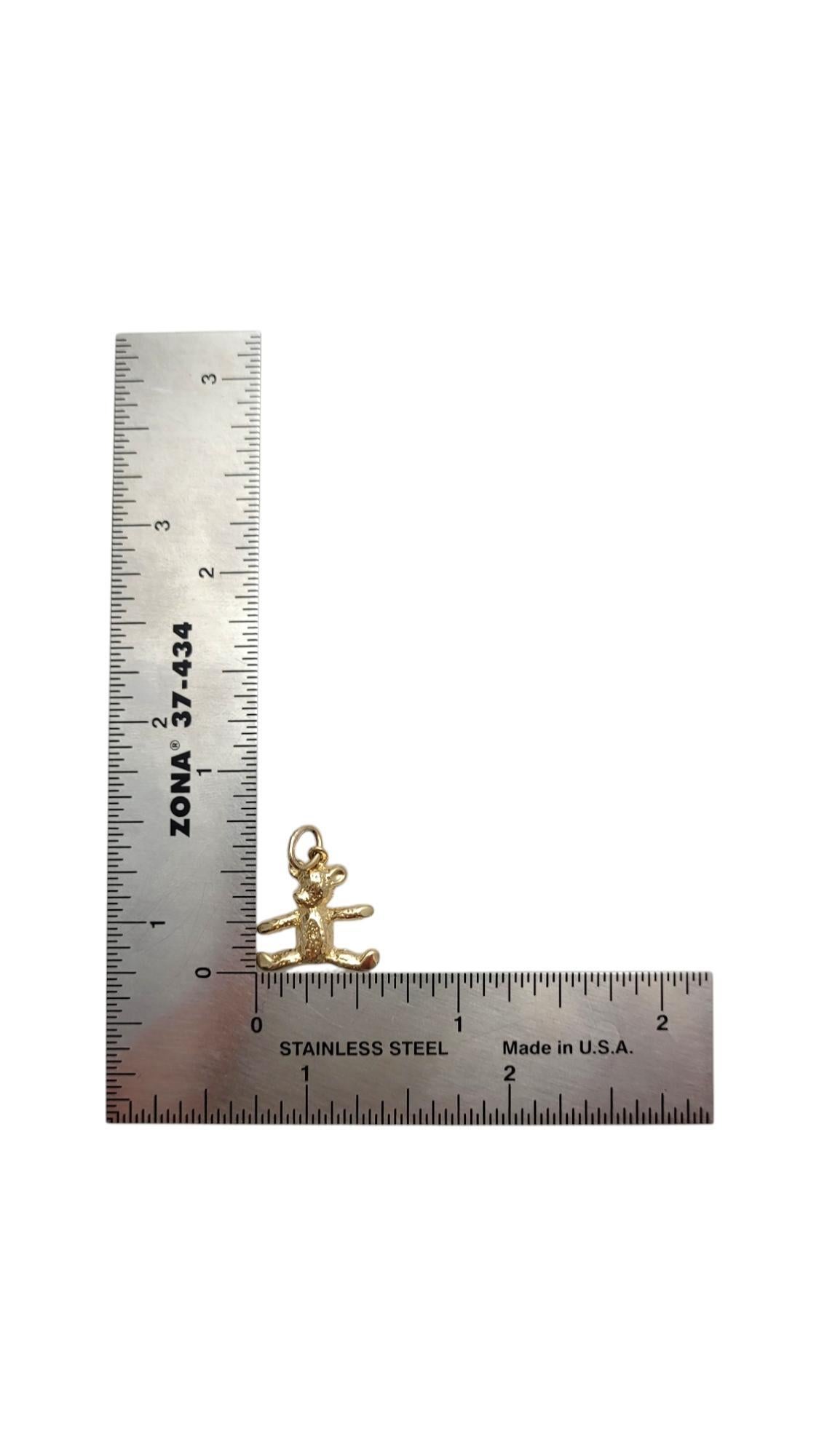 14K Yellow Gold Teddy Bear Charm #19837 For Sale 1