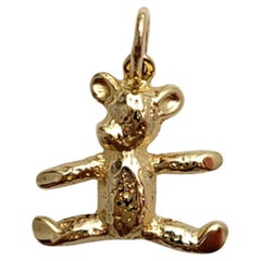 14K Yellow Gold Teddy Bear Charm #19837