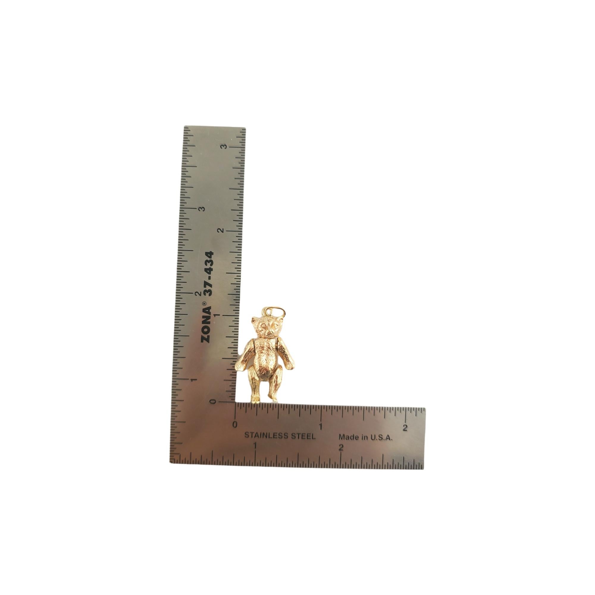solid gold bear pendant