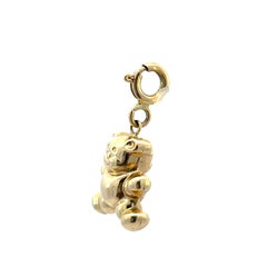 14K Yellow Gold Teddy Bear Charm/Pendant