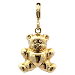 14K Yellow Gold Teddy Bear Charm/Pendant