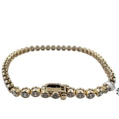 14k Yellow Gold Tennis Bracelet with Lab Grown Diamonds 2.80 Carat Size 6.75".