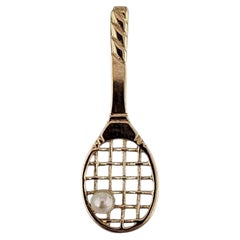 14K Yellow Gold Tennis Raquet and Ball Charm #24915