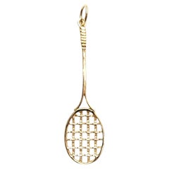 14K Yellow Gold Tennis Raquet Charm #19834 14K Yellow Gold Tennis Raquet Charm #19834