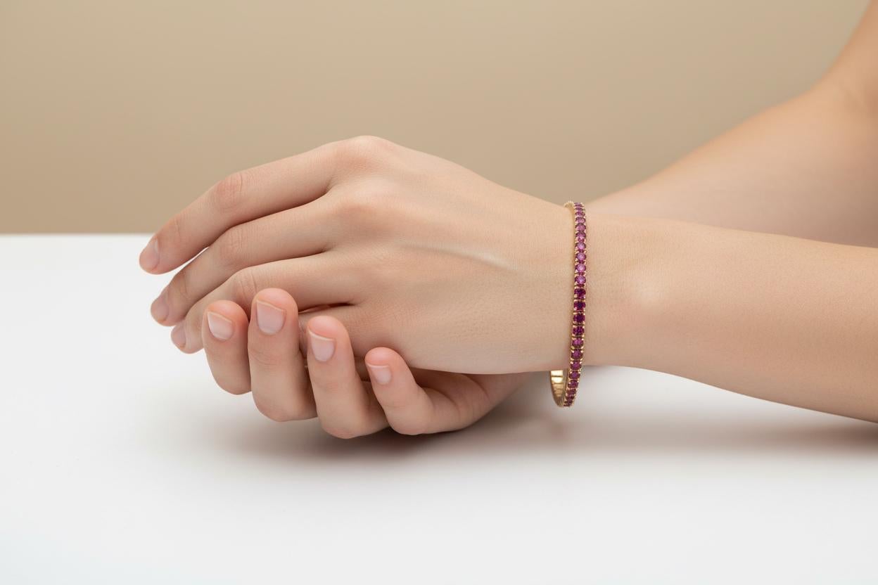 Elevate your elegance with this exquisite 14K Yellow Gold Stretch Bracelet, meticulously crafted by an RJC-certified manufacturer committed to ethical luxury and sustainability. Made using 100% recycled gold, this timeless piece showcases a