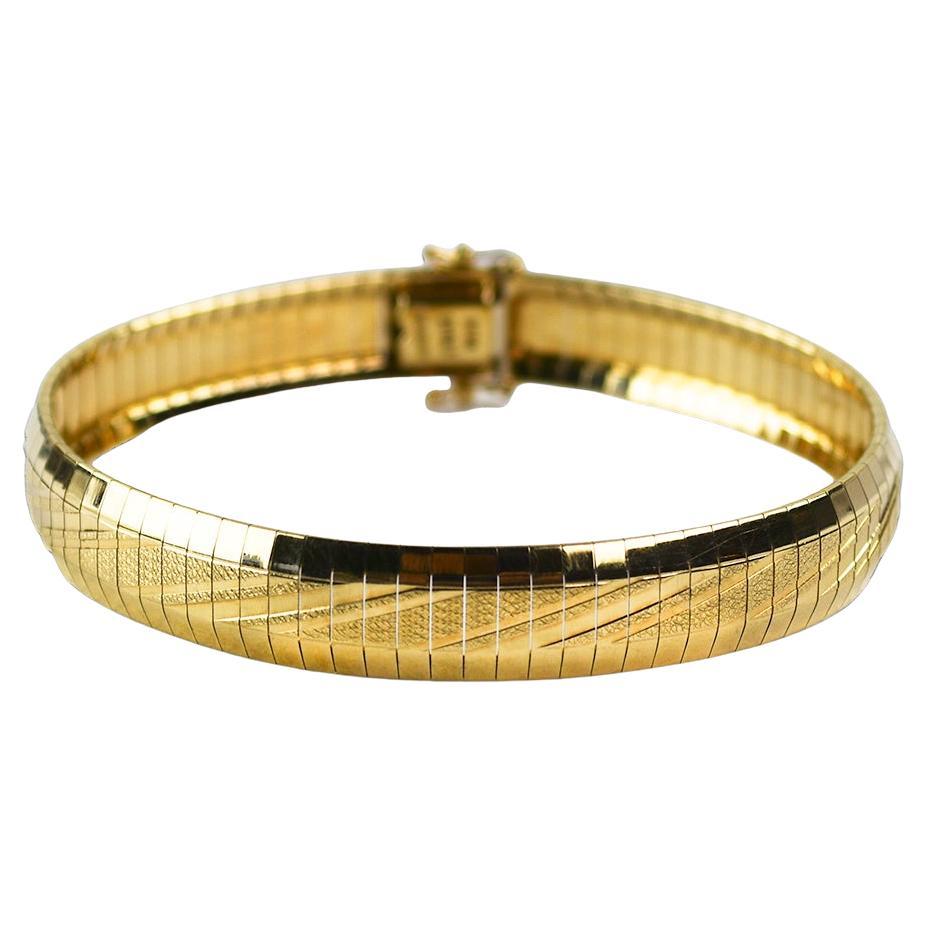 Bracciale in oro giallo 14K con finitura testurizzata 15,4g