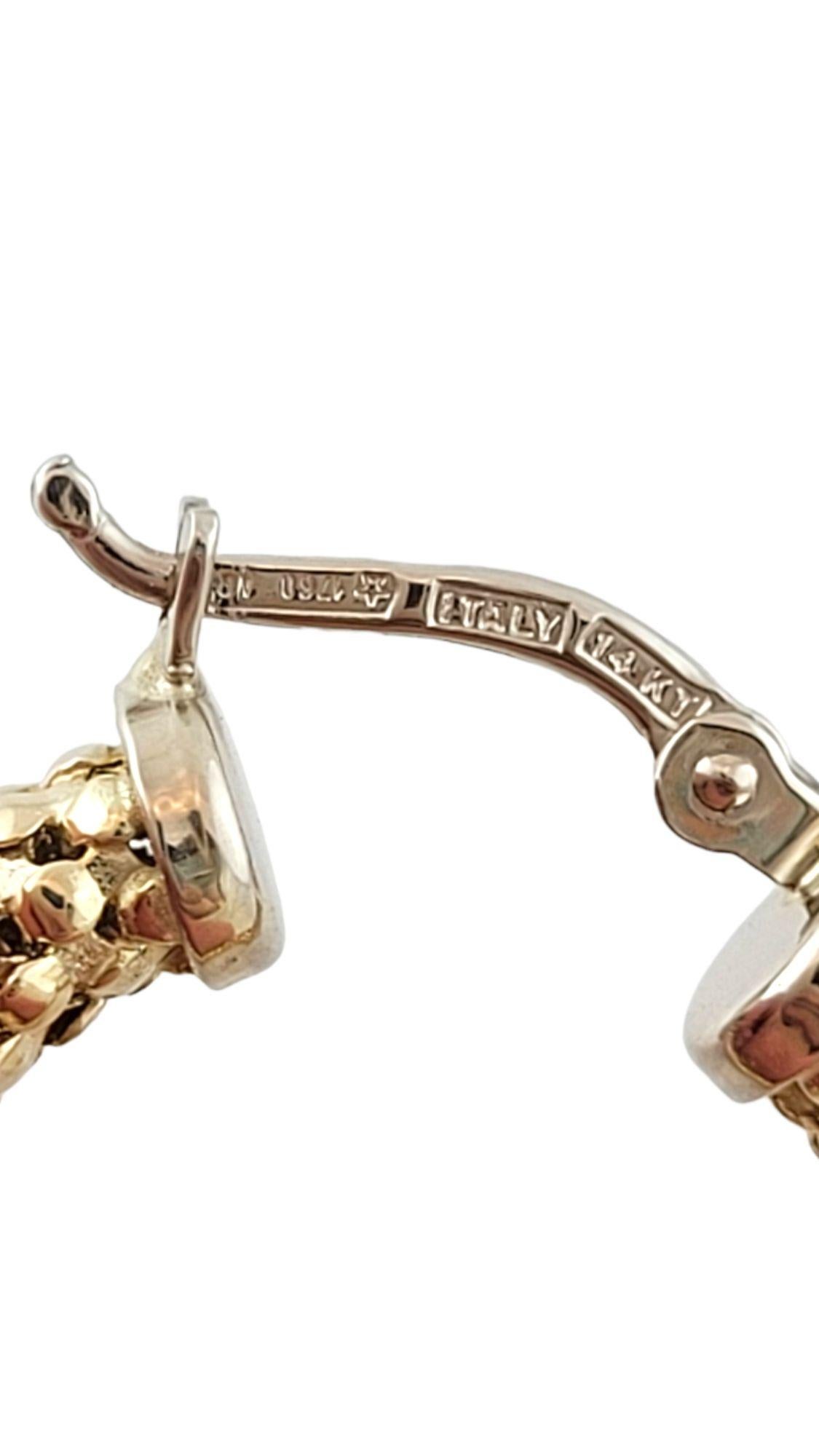 Orecchini a cerchio in oro giallo 14K #14441 in vendita 1