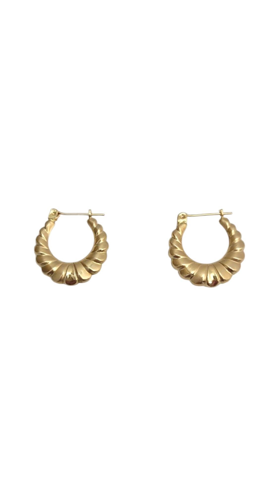 14K Yellow Gold Textured Hoop Earrings-

Add dimension and shine to your look with these 14k yellow gold textured hoop earrings. Featuring a beautifully detailed finish, they offer a stylish twist on a classic design—perfect for making a subtle yet