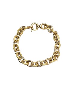 Bracciale a maglie testurizzate in oro giallo 14K #25387