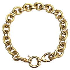 Bracciale a maglie testurizzate in oro giallo 14K #25387