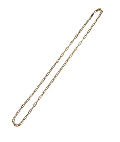 Collier à maillons texturés en or jaune 14K 24" #24911