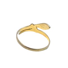 14k Yellow Gold Textured Snake Ring