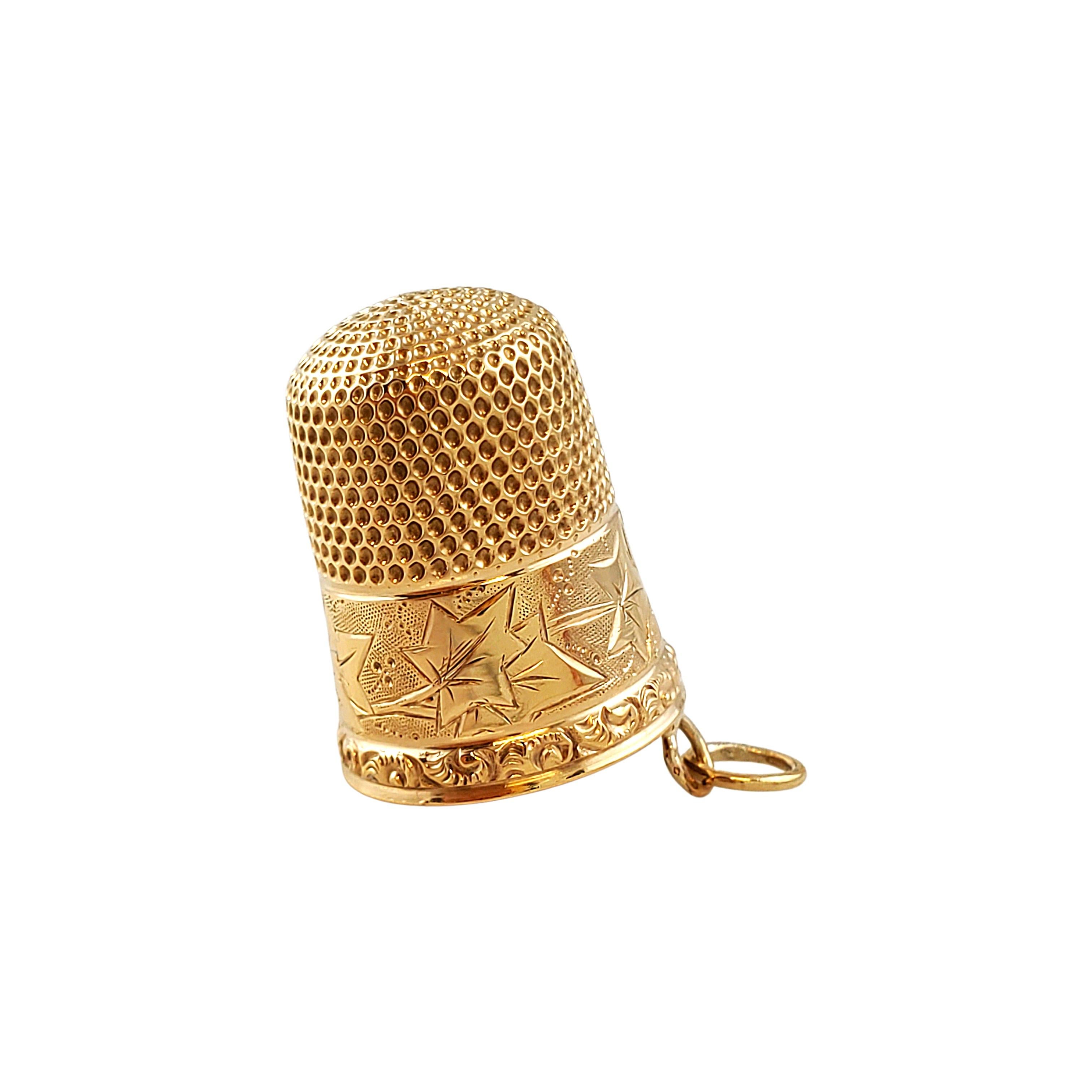 14K Yellow Gold Thimble Charm 1