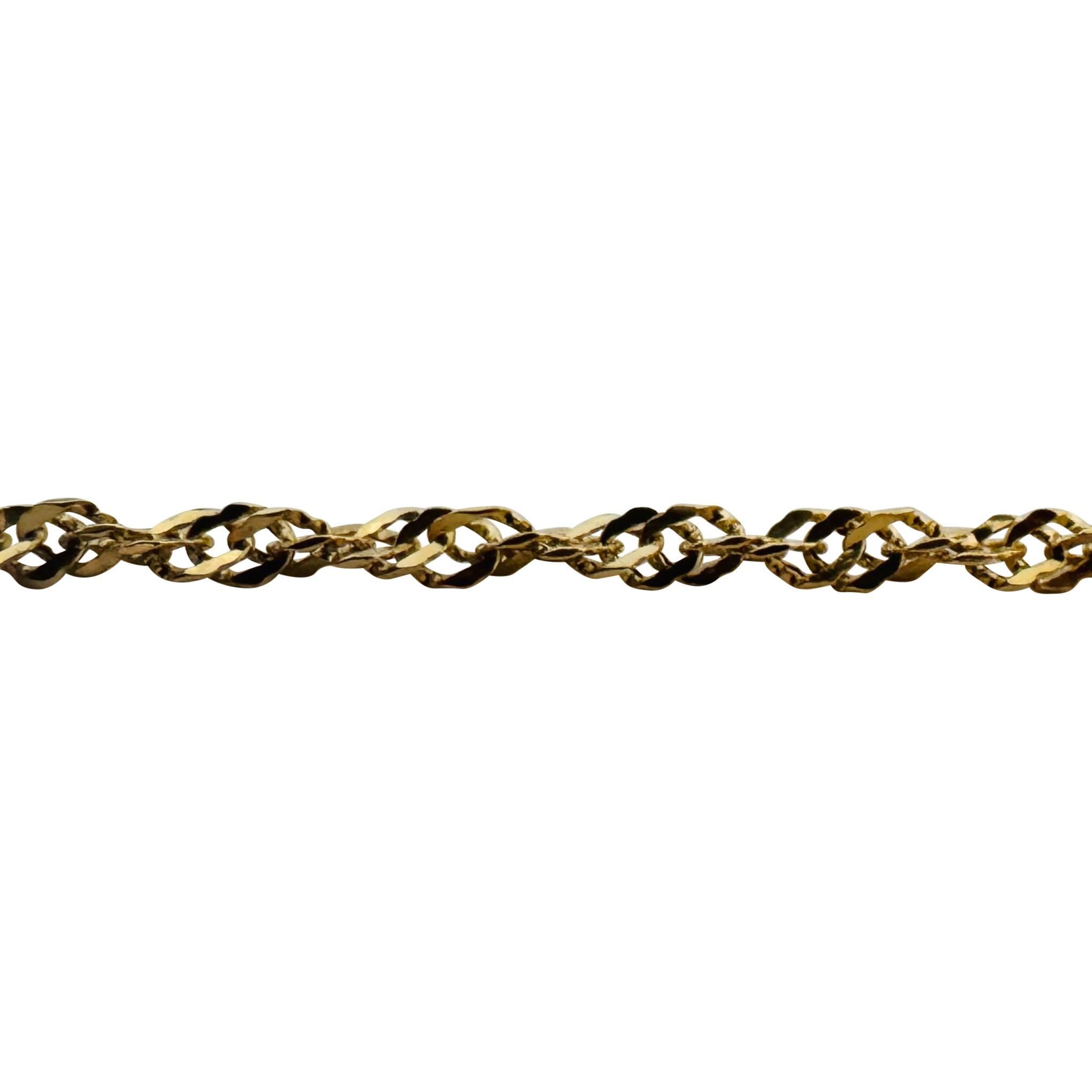 De las mujeres Pulsera de eslabones finos muy ligeros Milor de oro amarillo de 14 quilates Italia 7