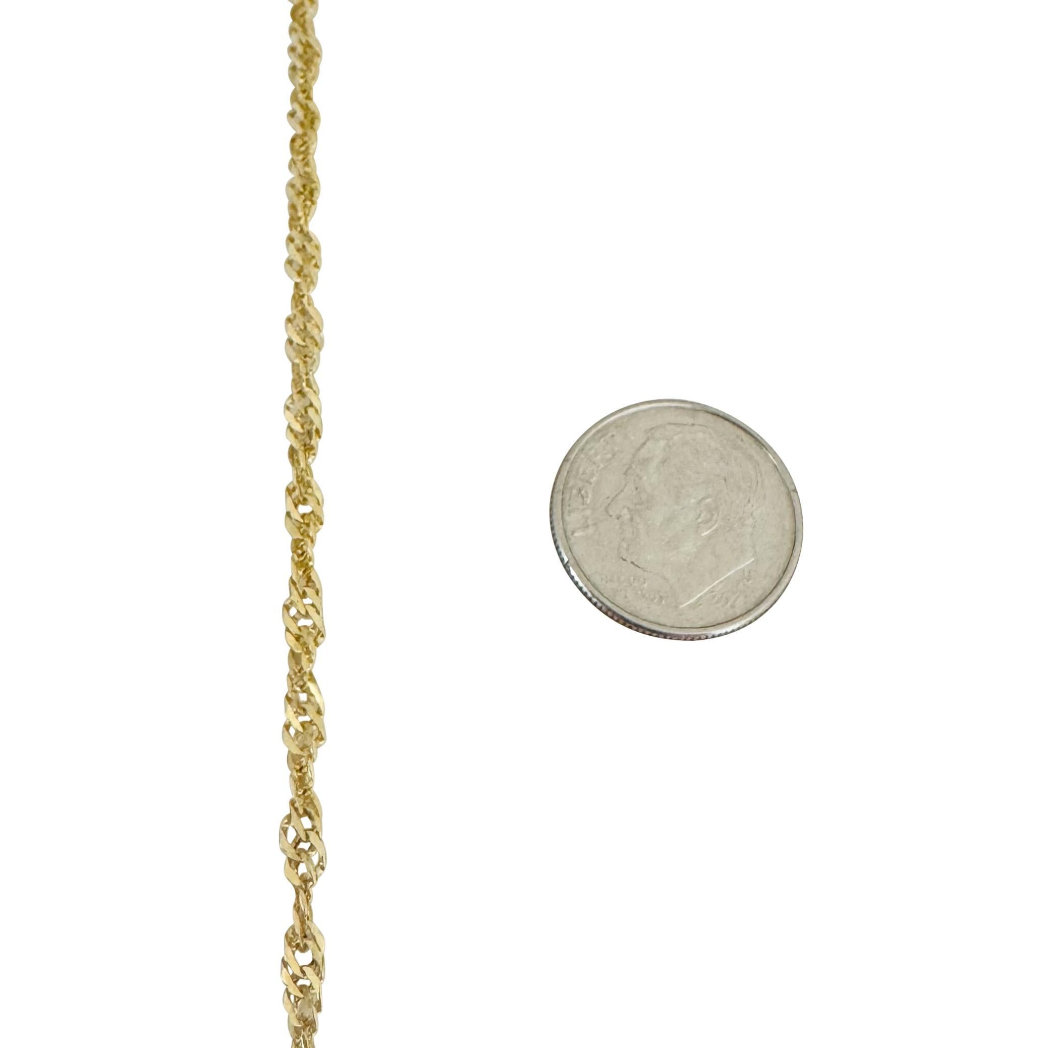 Pulsera de eslabones finos muy ligeros Milor de oro amarillo de 14 quilates Italia 7 1