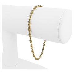 Pulsera de eslabones finos muy ligeros Milor de oro amarillo de 14 quilates Italia 7