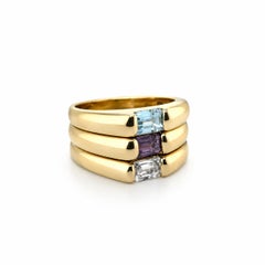 14k Yellow Gold Three Ring Set