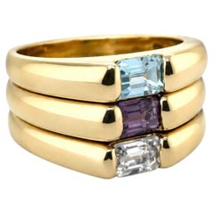 14k Yellow Gold Three Ring Set