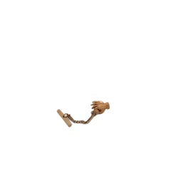 14K Yellow Gold Tie Tac With Diamond Accent Unique