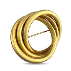 14K Yellow Gold Tiffany and Co Interlocking Infinity Brooch