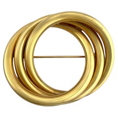 14K Yellow Gold Tiffany and Co Interlocking Infinity Brooch