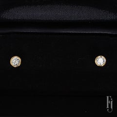 14k Yellow Gold Tiffany & Co. Earrings with 0.3ct F/VS2 Diamonds