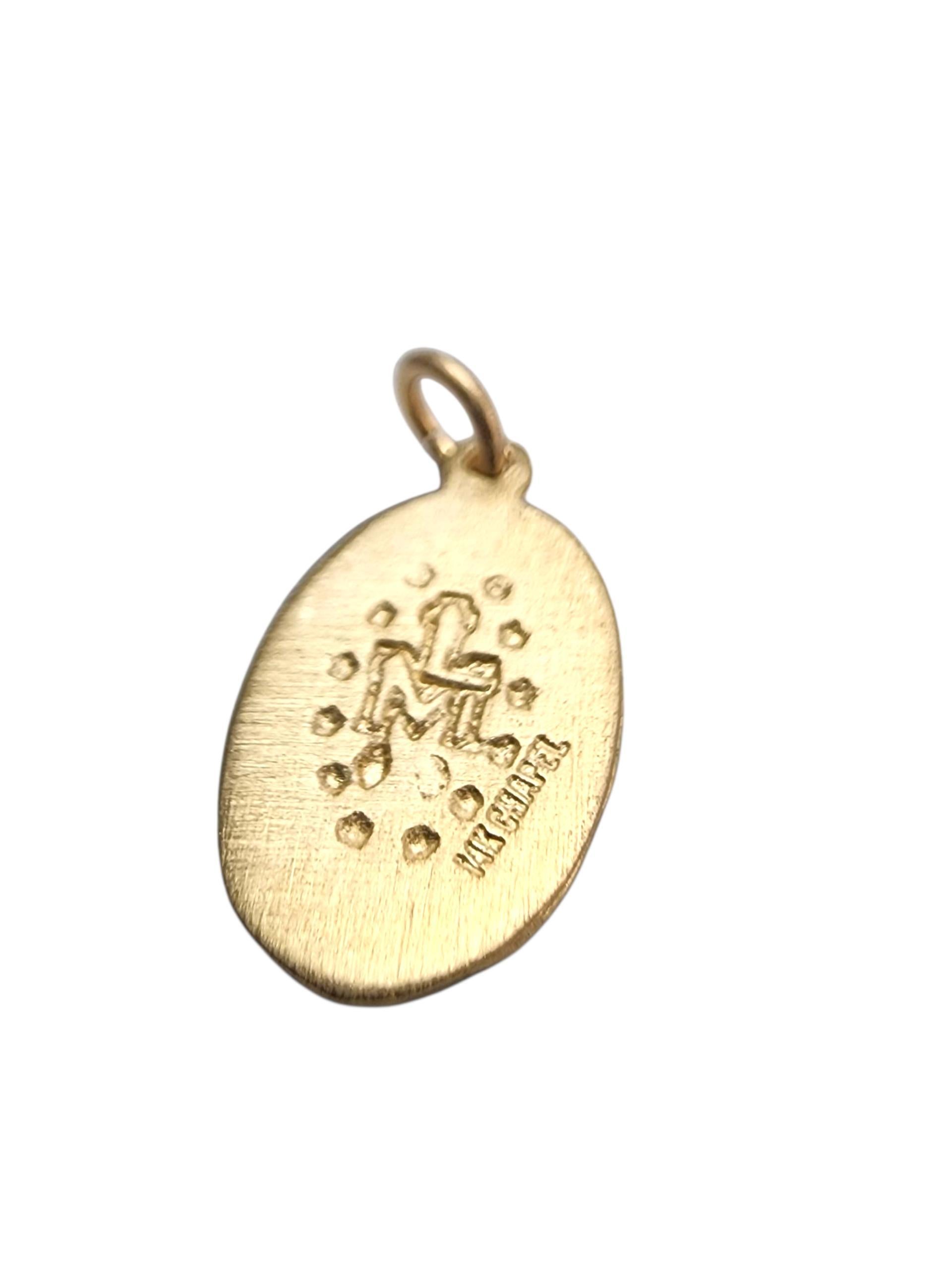 14K Yellow Gold Tiny Miraculous Medal Charm-

This tiny 14K Yellow Gold Miraculous Medal features a beautifully detailed design, symbolizing faith, grace, and divine protection.

Size with bail: 16.3 mm x 7.9 mm
Size without bail: 11.4 mm