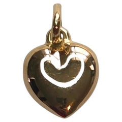 14K Yellow Gold Tiny Puffy Heart Charm #25212