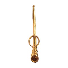 14K Gelbgold Tabak-Pfeifenanhänger-Charm #17998
