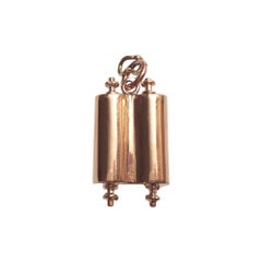 14K Rose and Yellow Gold Torah Charm #17602
