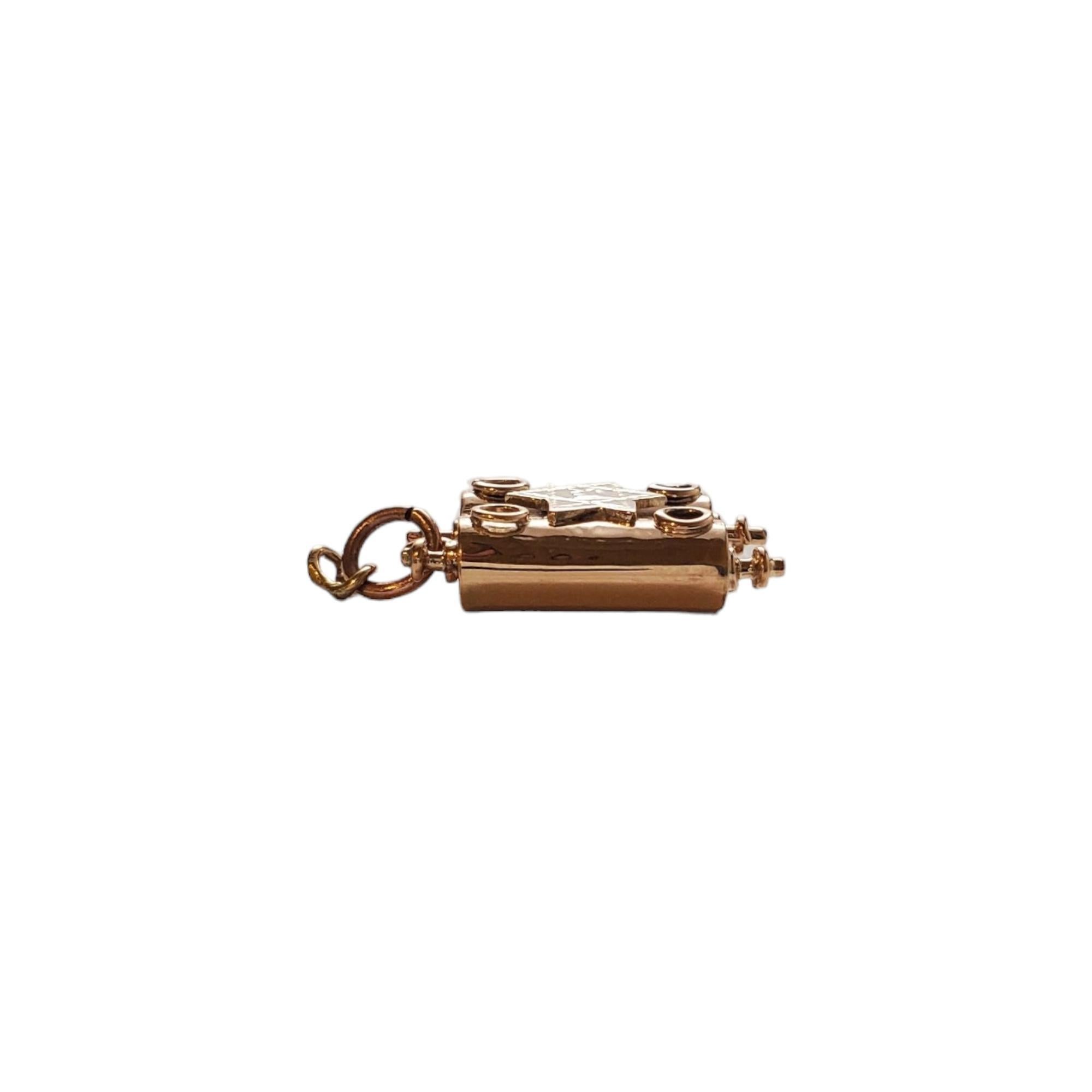 14K Rose and Yellow Gold Torah Charm #17602 For Sale 3