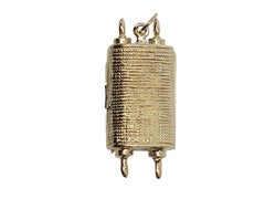 14K Yellow Gold Torah Scroll Pendant #24139