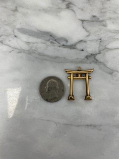 14K Yellow Gold Torri Gate Charm