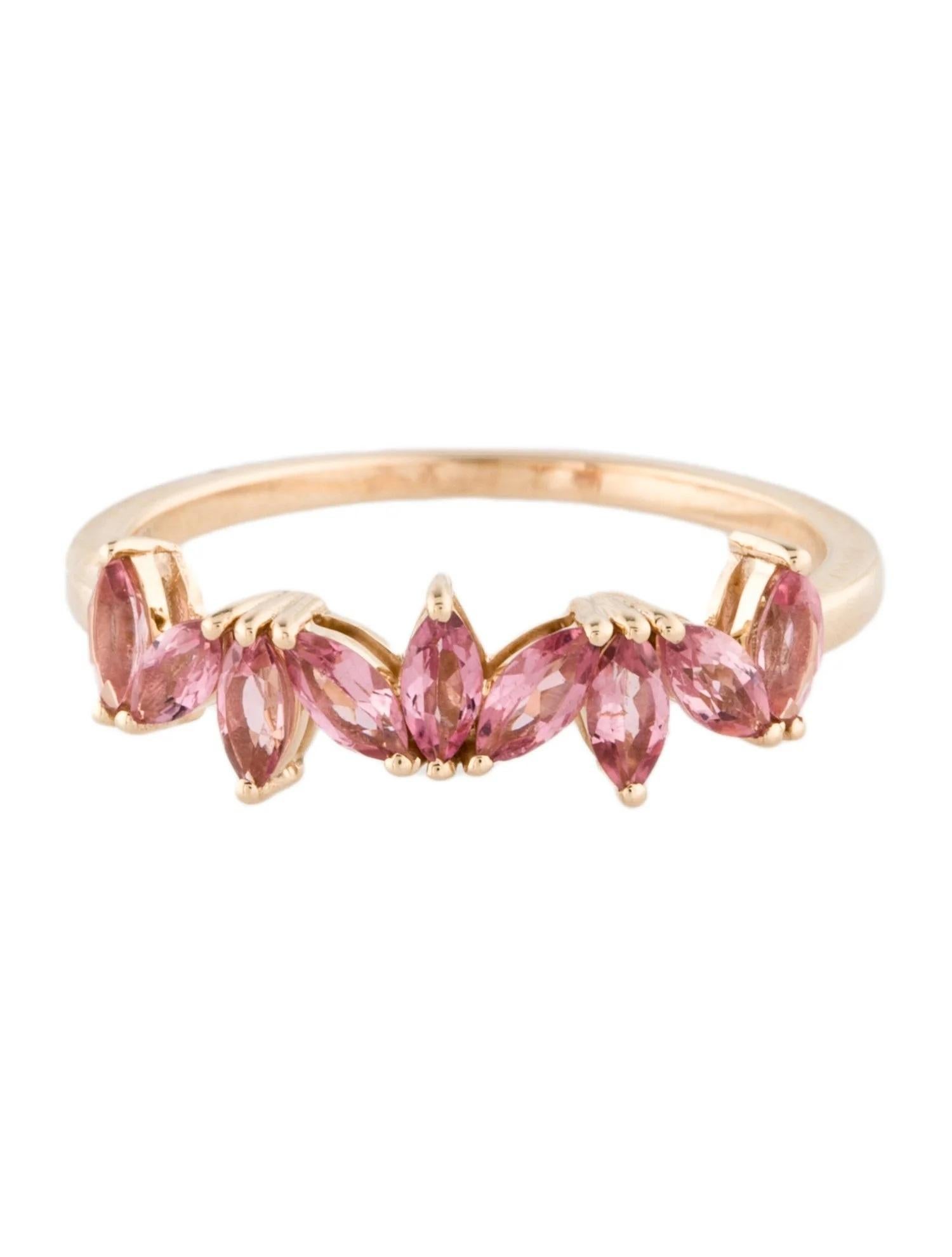 Artista Fascia in oro giallo 14K con tormalina rosa brillante da 0,69 carati. in vendita