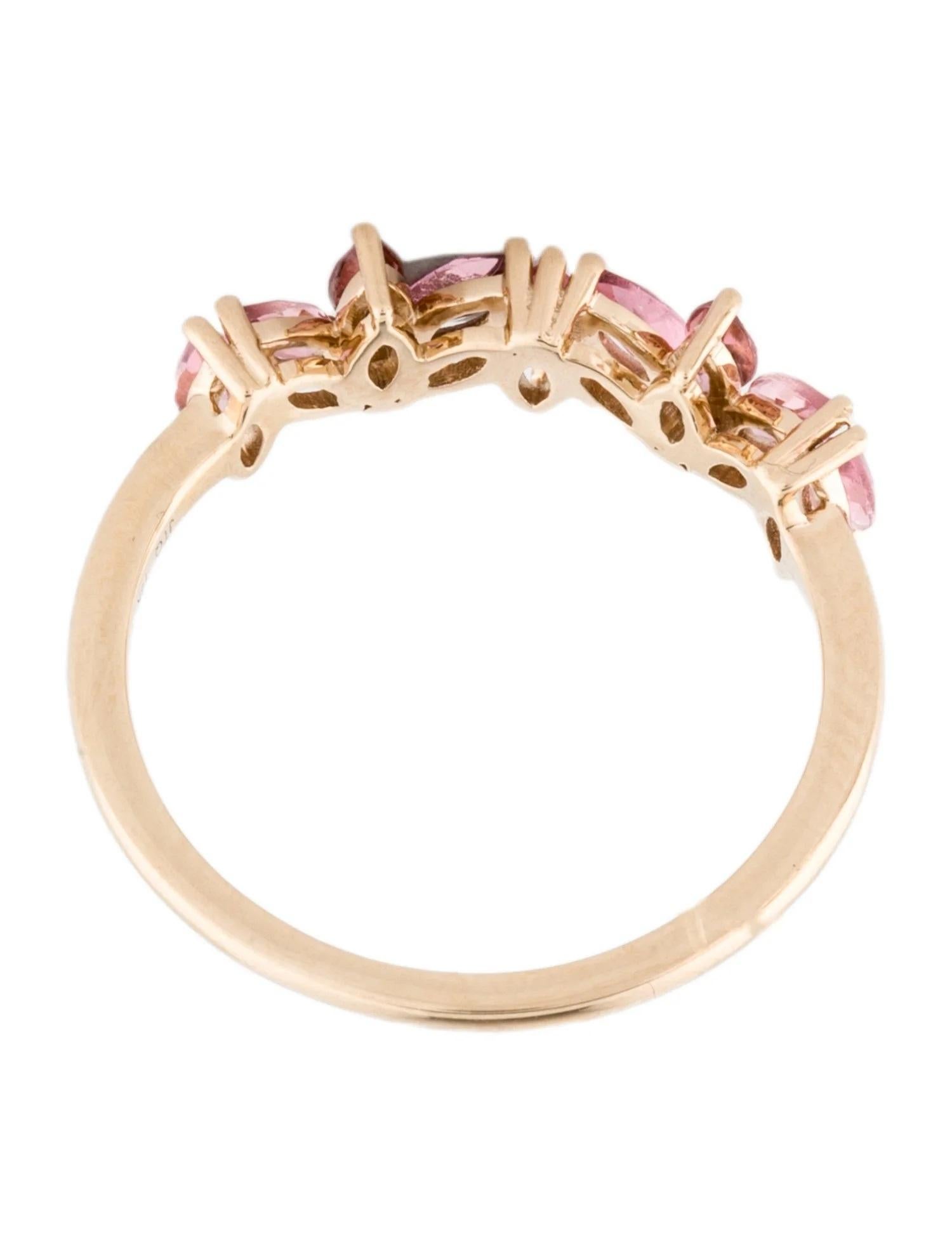 Fascia in oro giallo 14K con tormalina rosa brillante da 0,69 carati. In condizioni Nuovo in vendita a Holtsville, NY