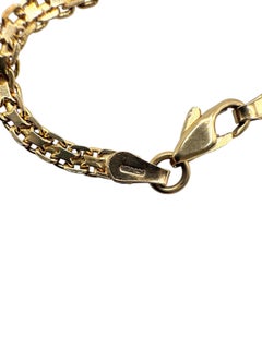 14K Yellow Gold Tourmaline, Ruby, and Sapphire Floral Basket Pendant Necklace
