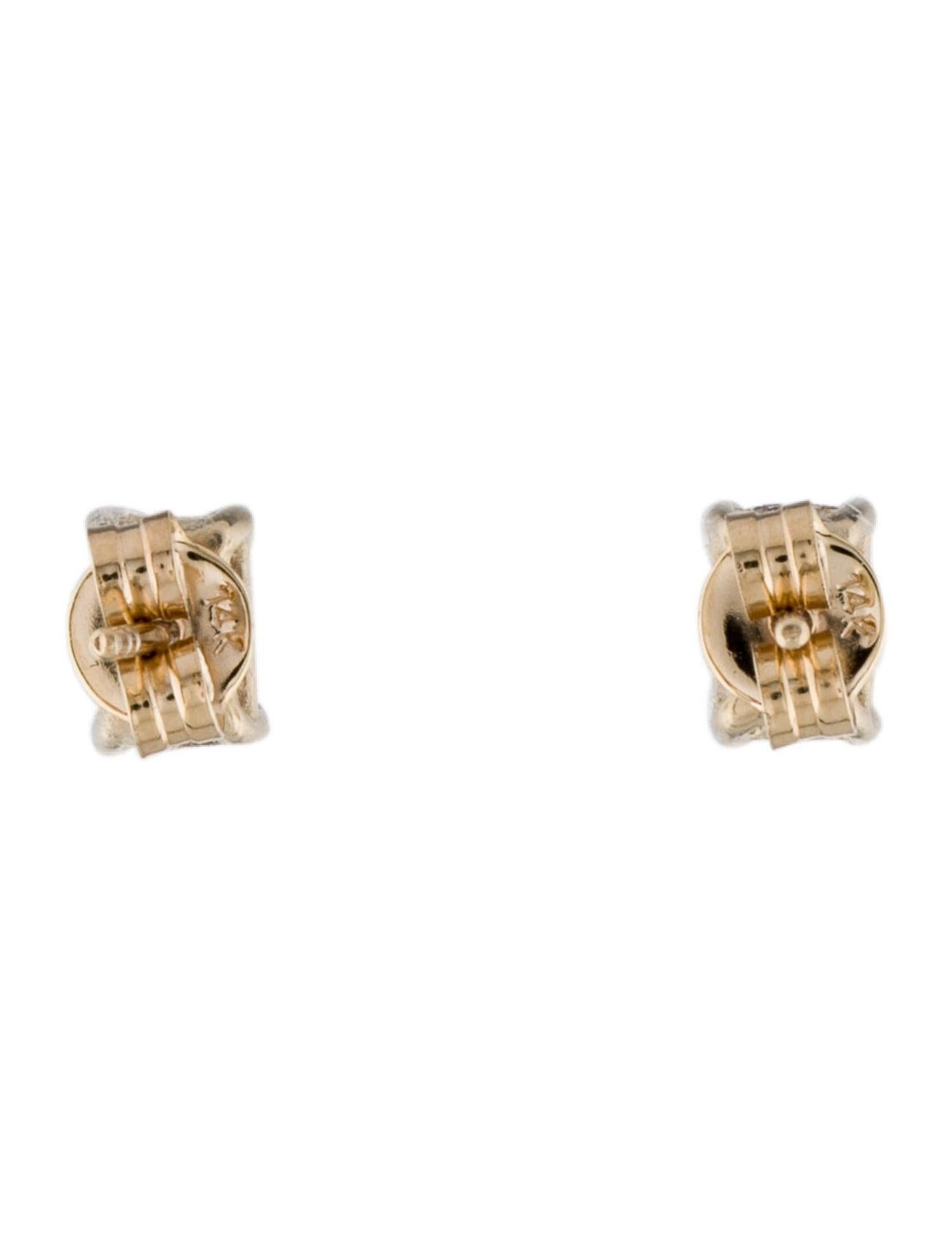 14K Yellow Gold Tourmaline Stud Earrings - Emerald Cut Pink Gemstones, Elegant D In New Condition For Sale In Holtsville, NY