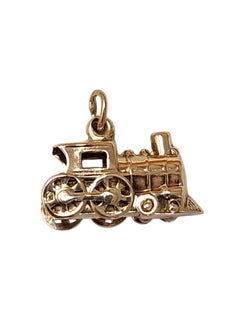 14K Yellow Gold Train Engine Charm #25627