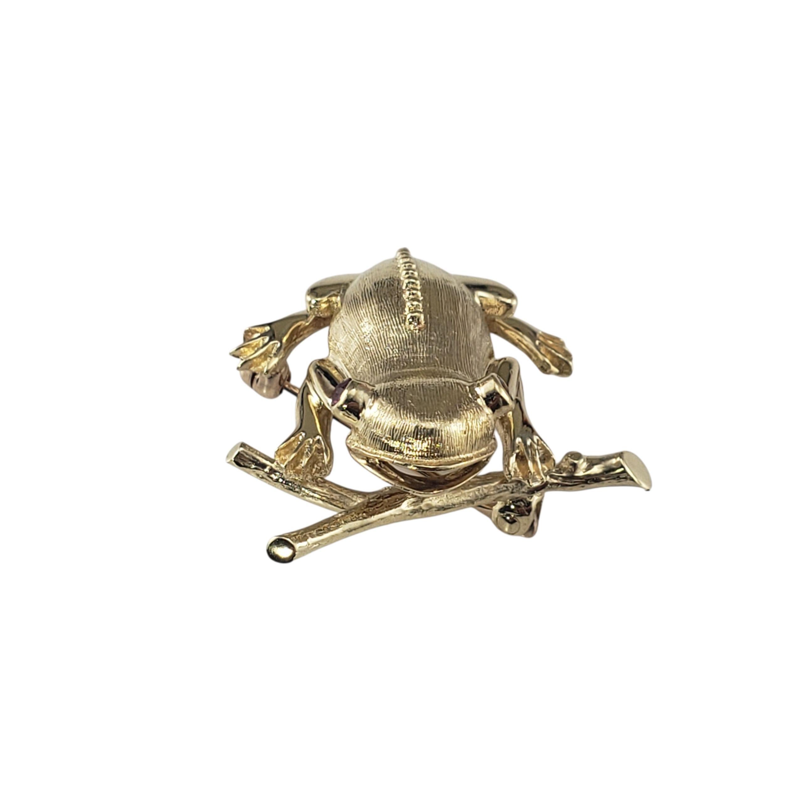 14K Gelbgold Laubfrosch Brosche/Nadel #23403 (Zeitgenössisch) im Angebot